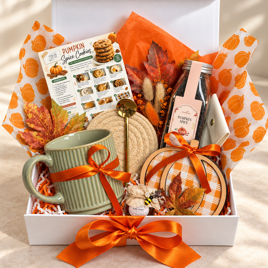 Autumn Harvest Gift Box | Pumpkin Spice Tea & Cozy Mug