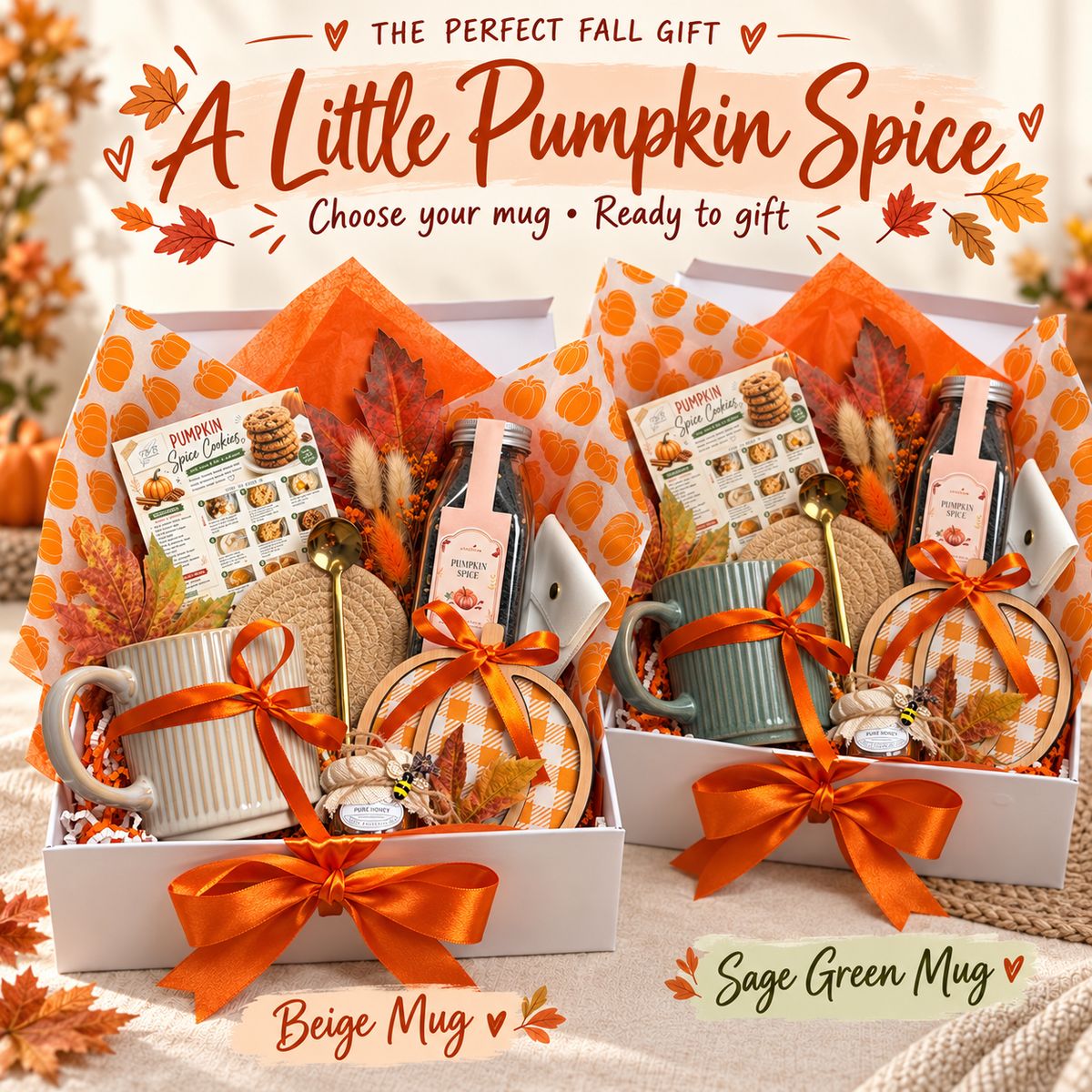 Autumn Harvest Gift Box | Pumpkin Spice Tea & Cozy Mug